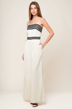 MEET AT THE PIER CREAM WOVEN JUMPSUIT - By Baano