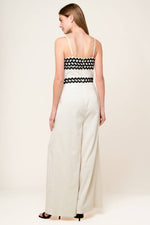 MEET AT THE PIER CREAM WOVEN JUMPSUIT - By Baano
