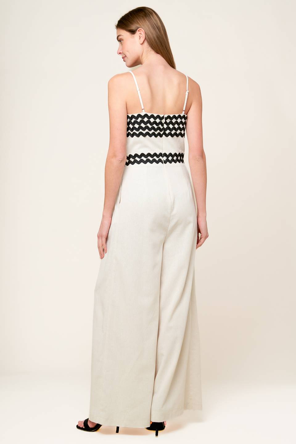 MEET AT THE PIER CREAM WOVEN JUMPSUIT - By Baano