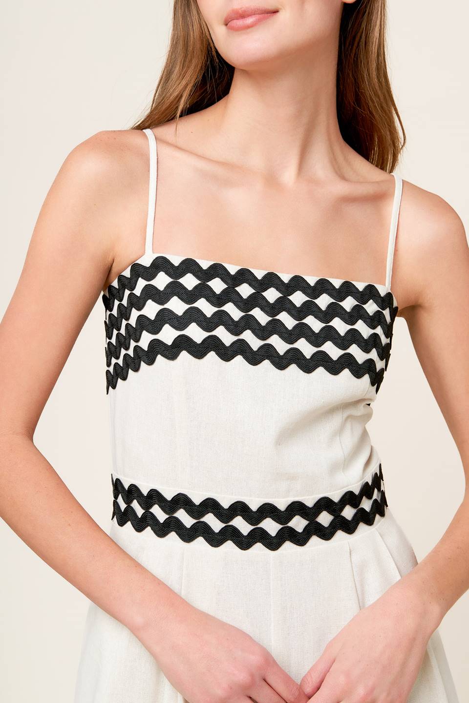 MEET AT THE PIER CREAM WOVEN JUMPSUIT - By Baano