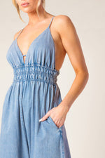 CAN'T CONVINCE ME ACID BLUE DENIM JUNPSUIT - By Baano