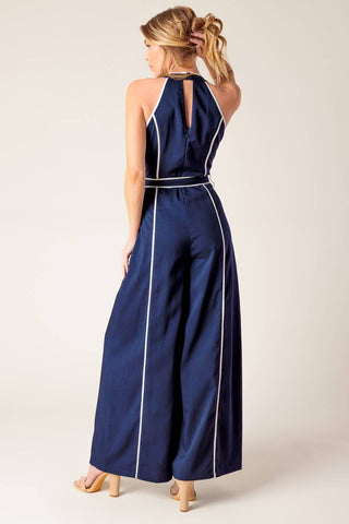LAYTON NAVY WOVEN MAXI DRESS - By Baano