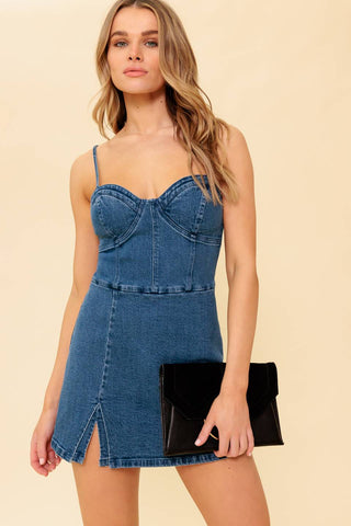 THE WAY TO LOVE DENIM SKORT ROMPER - By Baano