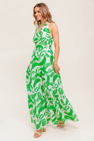 GARDEN WHISPER GREEN WOVEN JUMPSUIT - By Baano