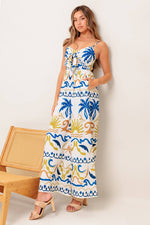 VACAY GLOW IVORY BLUE WOVEN JUMPSUIT - By Baano