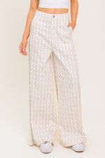 CITRUS FLOW IVORY WOVEN PANTS - By Baano