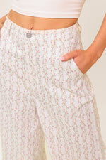 CITRUS FLOW IVORY WOVEN PANTS - By Baano
