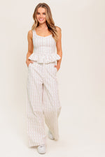 CITRUS FLOW IVORY WOVEN PANTS - By Baano