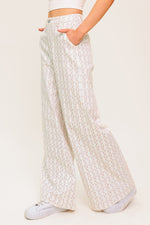 CITRUS FLOW IVORY WOVEN PANTS - By Baano