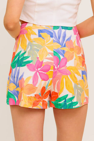 TIDAL TOUCH IVORY WOVEN SKORT - By Baano