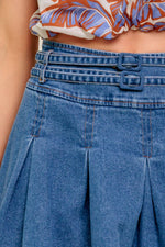 DREAMMIST MEDIUM INDIGO DENIM SKORT - By Baano