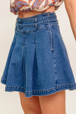 DREAMMIST MEDIUM INDIGO DENIM SKORT - By Baano