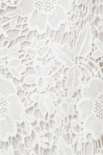 JUST ENOUGH OFF WHITE WOVEN LACE JUMPSUIT - By Baano