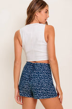 URBAN ROAR MEDIUM INDIGO DENIM SKORT - By Baano