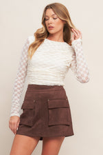 WESTERN ROMANCE FAUX SUEDE SKORT - By Baano