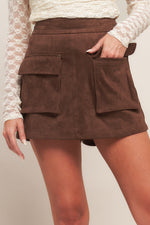 WESTERN ROMANCE FAUX SUEDE SKORT - By Baano