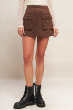 WESTERN ROMANCE FAUX SUEDE SKORT - By Baano