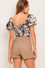 WAVY LINE WOVEN SKORT - By Baano