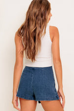 WILD BLUE MORNINGS DENIM SKORT - By Baano