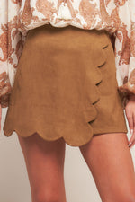 DESERT FLOWER FAUX SUEDE SKORT - By Baano