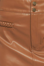 STREET CHIC ESSENTIAL FAUX LEATHER SKORT - By Baano