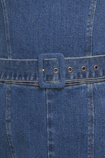 EXPERT SWEETNESS MEDIUM INDIGO DENIM JUMPSUIT - By Baano