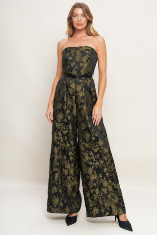SHADOW LUXE JACQUARD WOVEN JUMPSUIT - By Baano