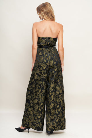 SHADOW LUXE JACQUARD WOVEN JUMPSUIT - By Baano