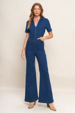 SHY GIRL MEDIUM INDIGO DENIM JUMPSUIT - By Baano