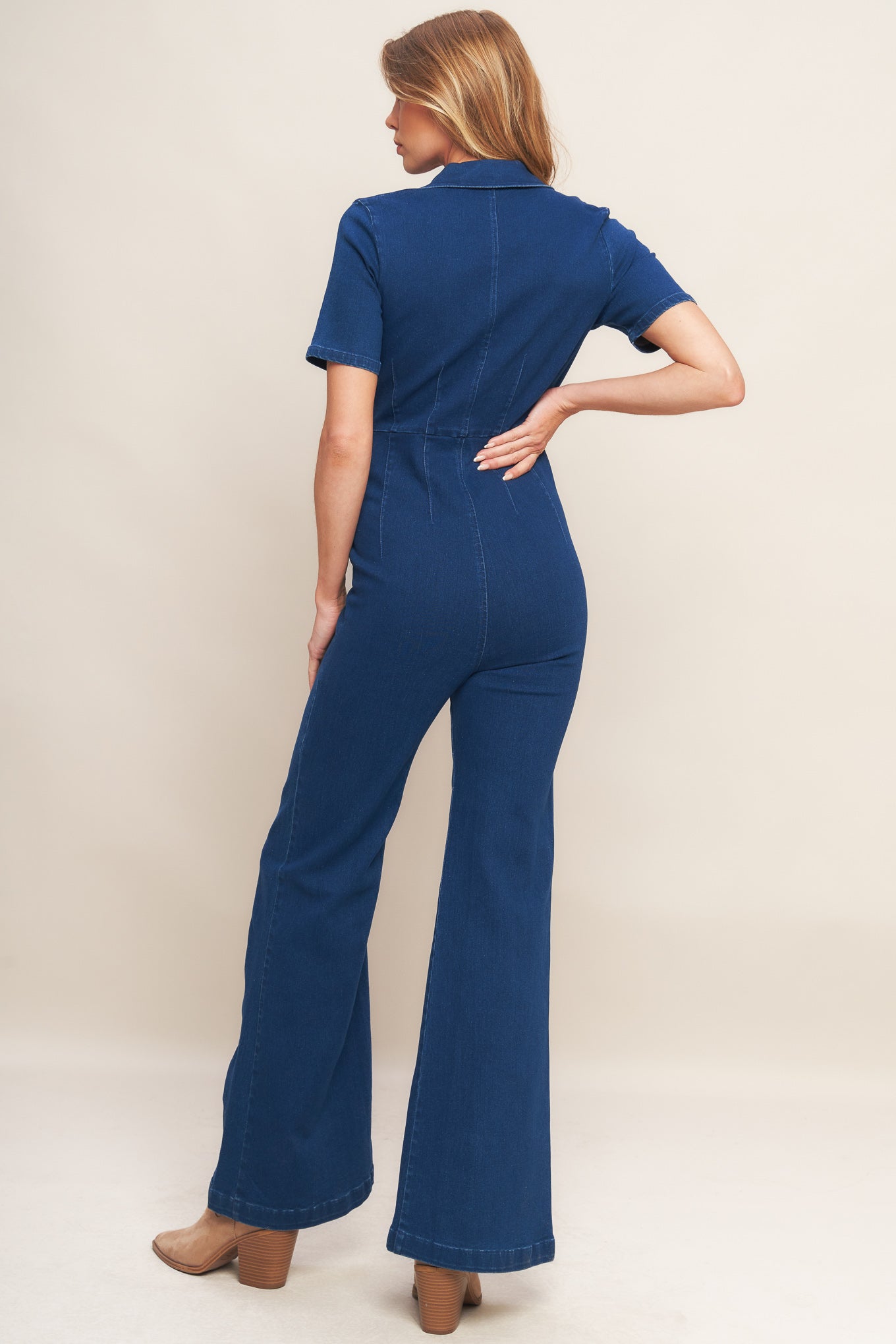 SHY GIRL MEDIUM INDIGO DENIM JUMPSUIT - By Baano