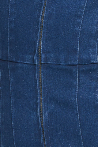 SHY GIRL MEDIUM INDIGO DENIM JUMPSUIT - By Baano