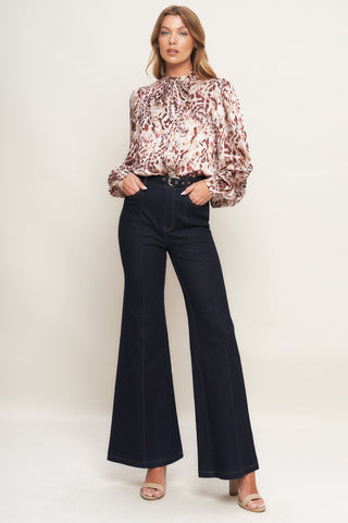 ICONIC FLARE DENIM PANTS - By Baano