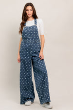 EVERYDAY POLKA OVERALL DENIM JUMPSUIT Flying Tomato