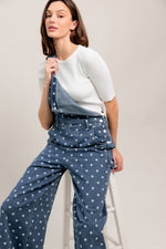 EVERYDAY POLKA OVERALL DENIM JUMPSUIT Flying Tomato