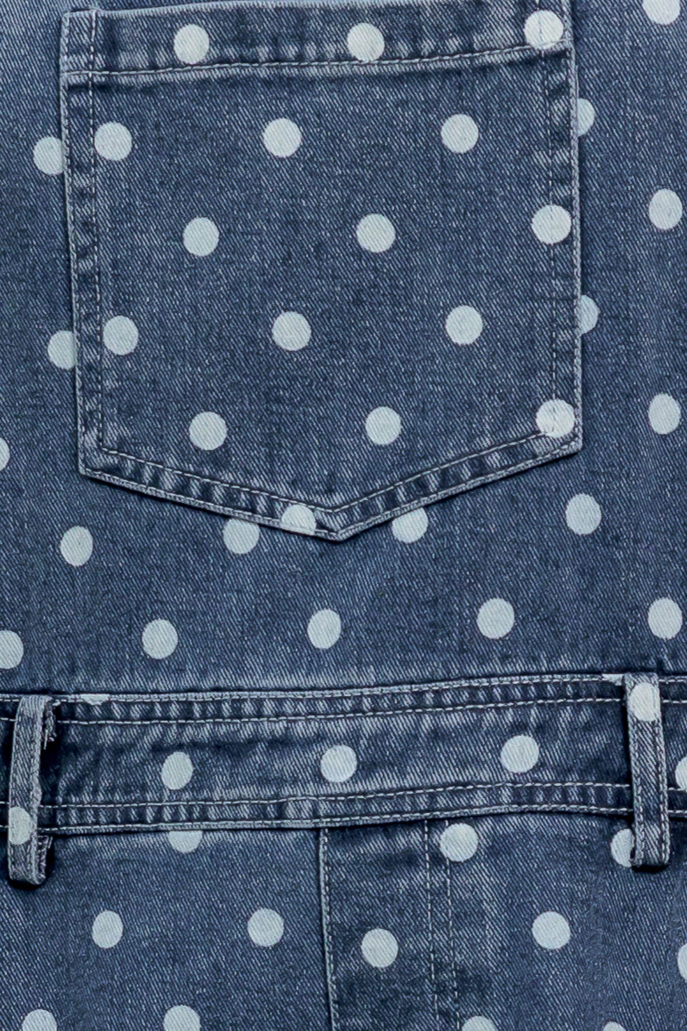 EVERYDAY POLKA OVERALL DENIM JUMPSUIT Flying Tomato