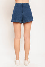 TEXTURE PLAY DENIM SKORT