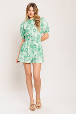 GARDEN GLOW WOVEN ROMPER