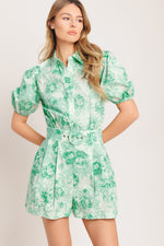 GARDEN GLOW WOVEN ROMPER