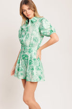 GARDEN GLOW WOVEN ROMPER