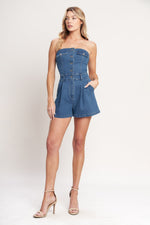 WEEKEND CRUSH DENIM ROMPER Flying Tomato