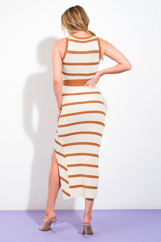 WHEN YOU'RE READY SWEATER MIDI DRESS - By Baano