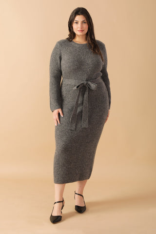 BE GOOD TO ME SWEATER MIDI DRESS - By Baano