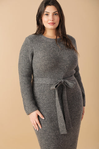 BE GOOD TO ME SWEATER MIDI DRESS - By Baano