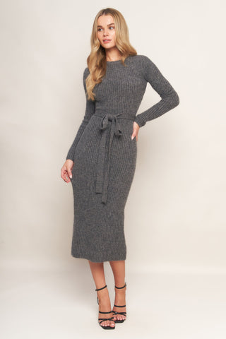 BE GOOD TO ME SWEATER MIDI DRESS - By Baano