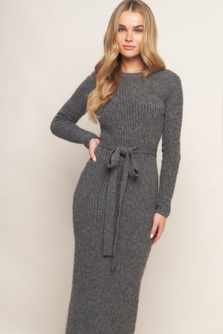 BE GOOD TO ME SWEATER MIDI DRESS - By Baano