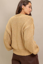 EARTHY TOUCH SWEATER KNIT TOP - By Baano