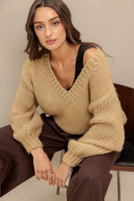 EARTHY TOUCH SWEATER KNIT TOP - By Baano