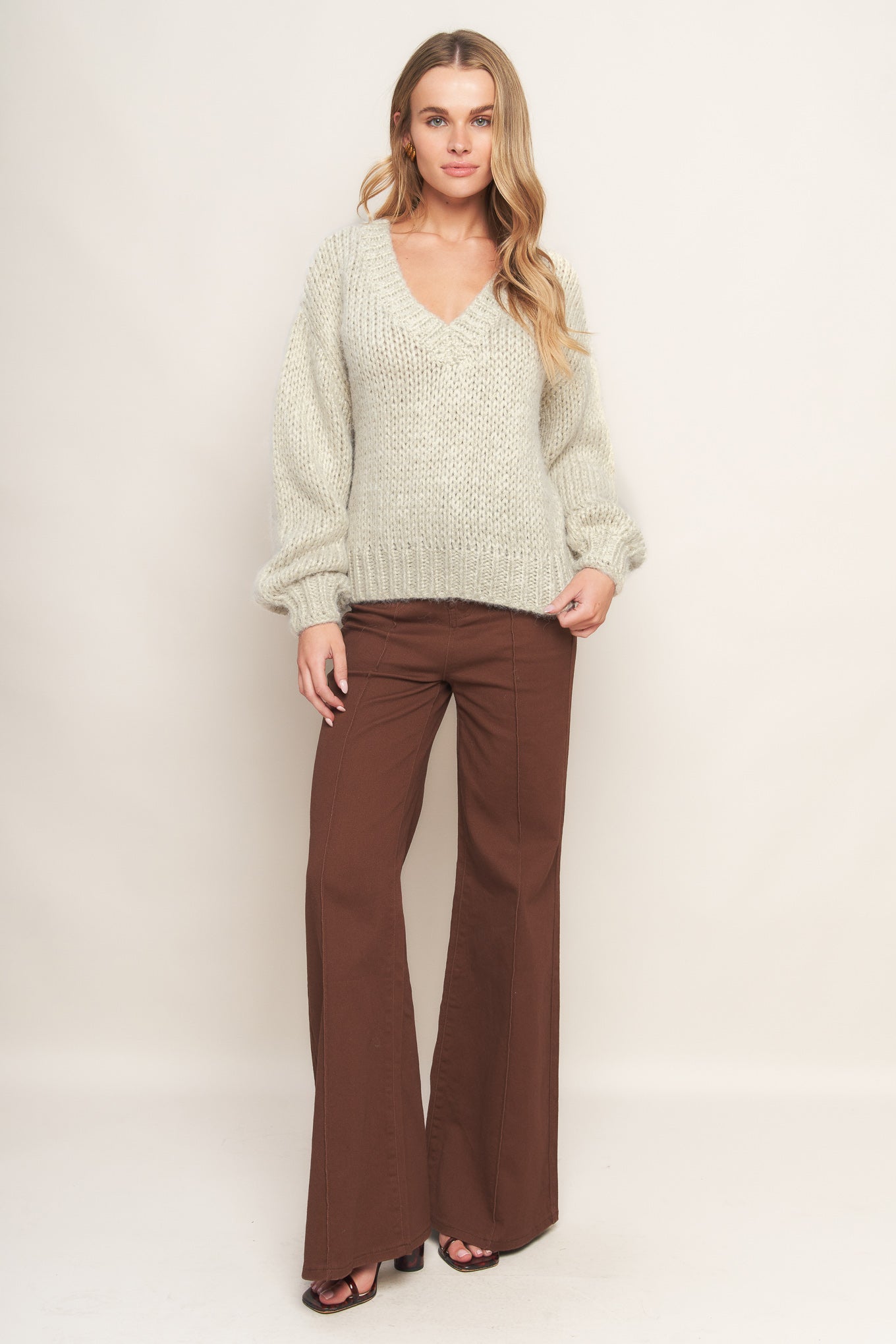 EARTHY TOUCH SWEATER KNIT TOP - By Baano