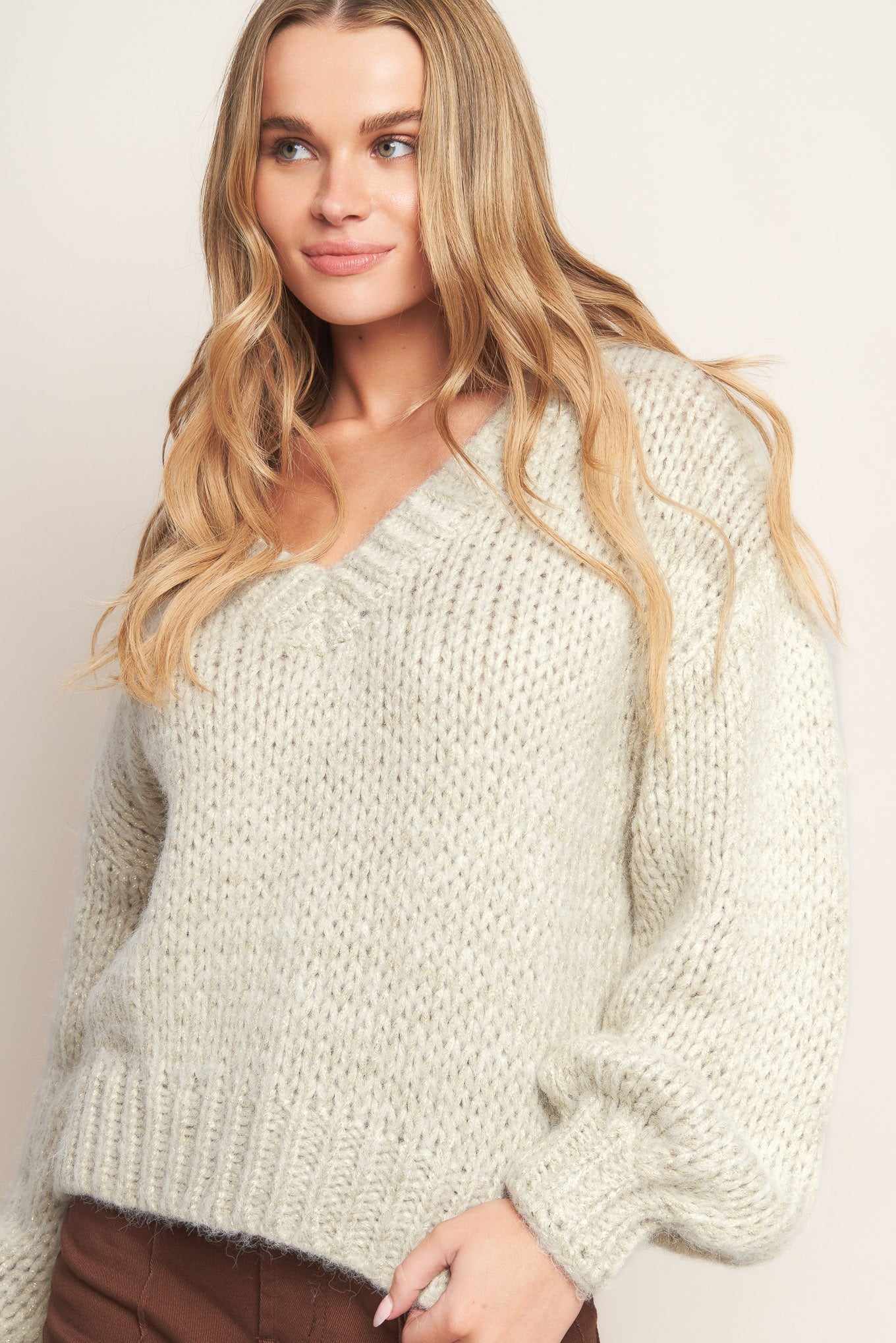 EARTHY TOUCH SWEATER KNIT TOP - By Baano