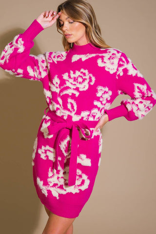 HEART ON DISPLAY SWEATER MINI DRESS - By Baano